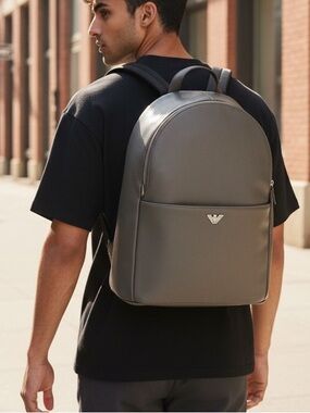 NWT $1233 Emporio Armani 100%
Pelle Bovina- Leather Backpack MADE IN ITALY